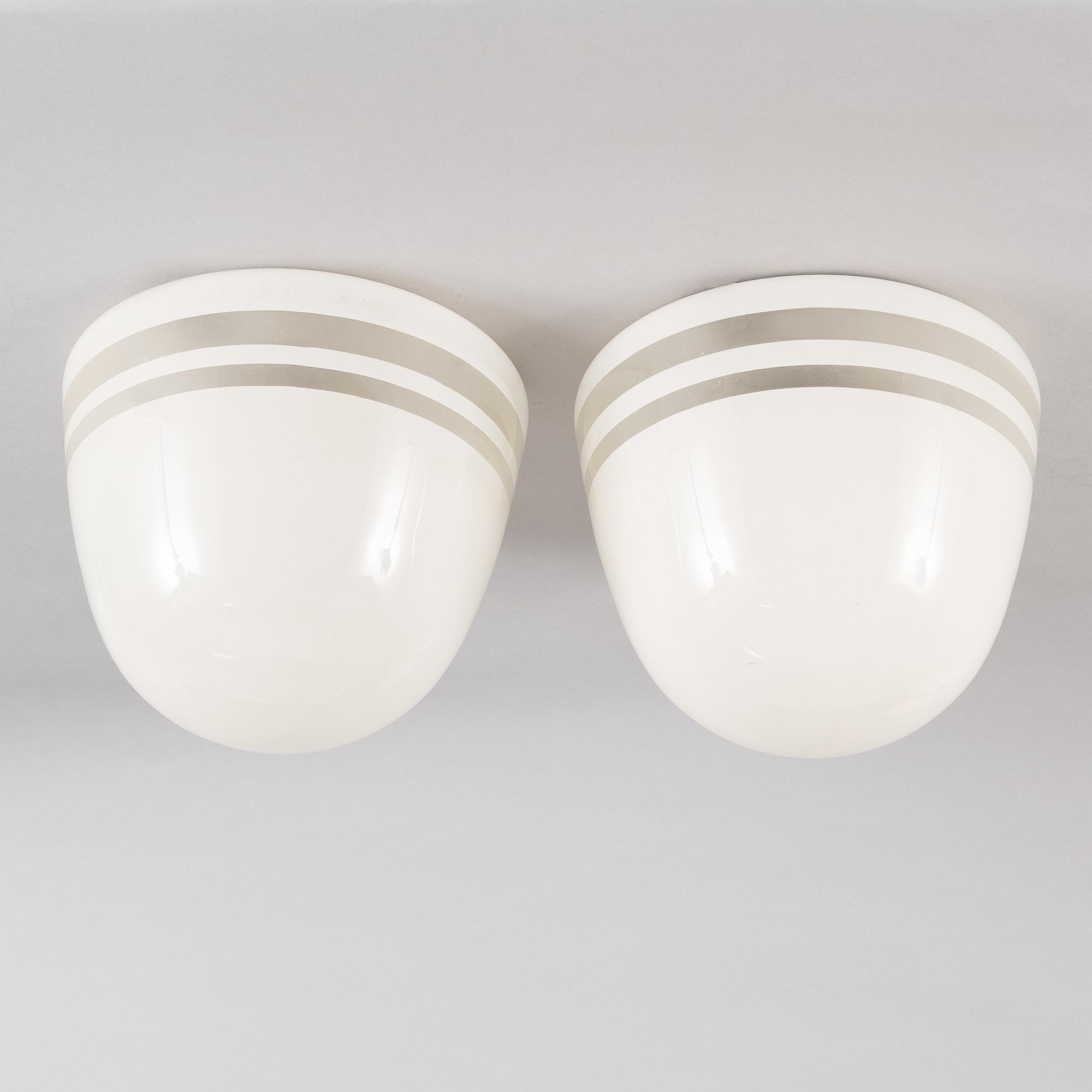 Harald Notini,  a pair of ceiling lamps, version of model "10148", Arvid Böhlmark's Lamp Factory, 1930s.