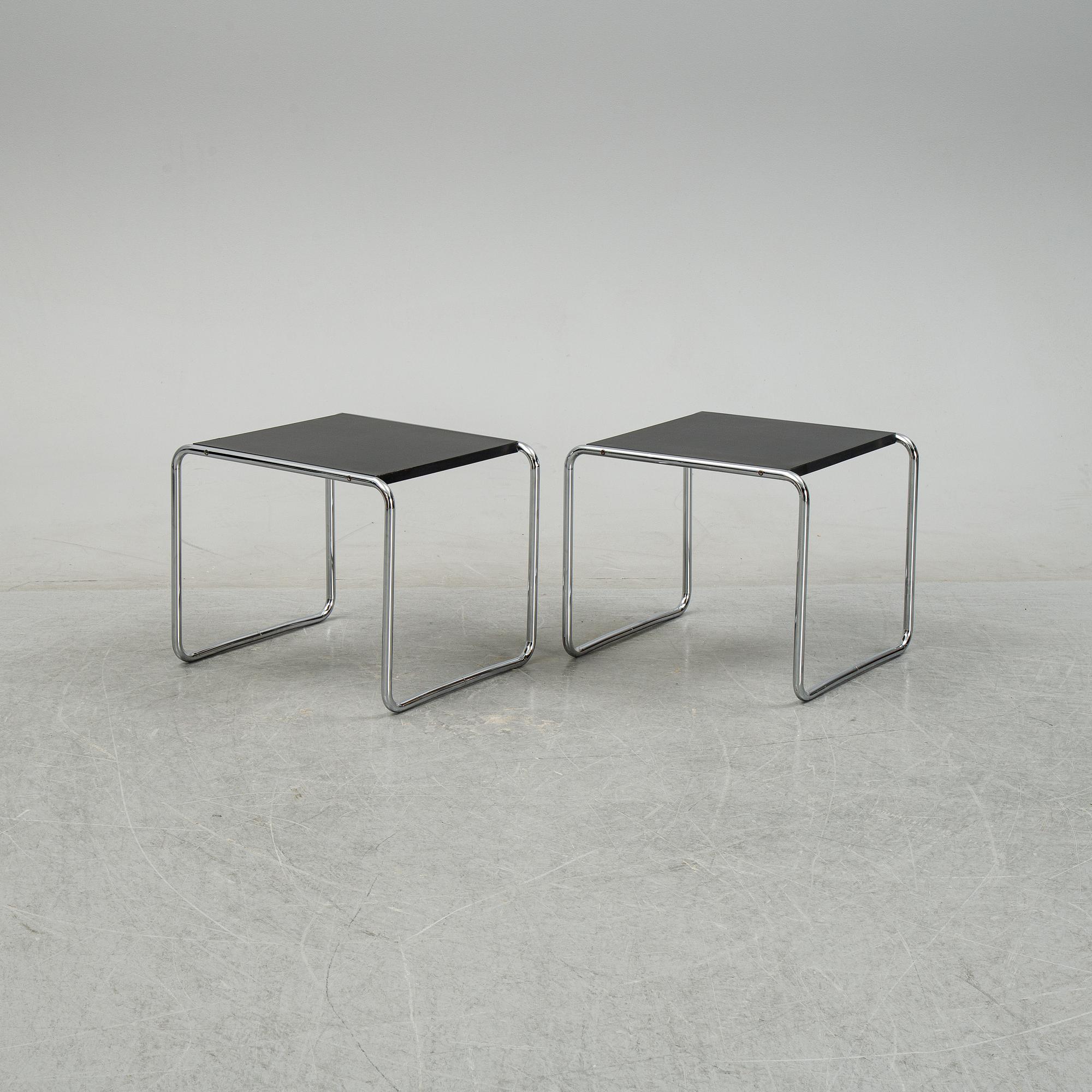 Marcel Breuer, bord "Laccio Low" ett par, Gavina, Italien.