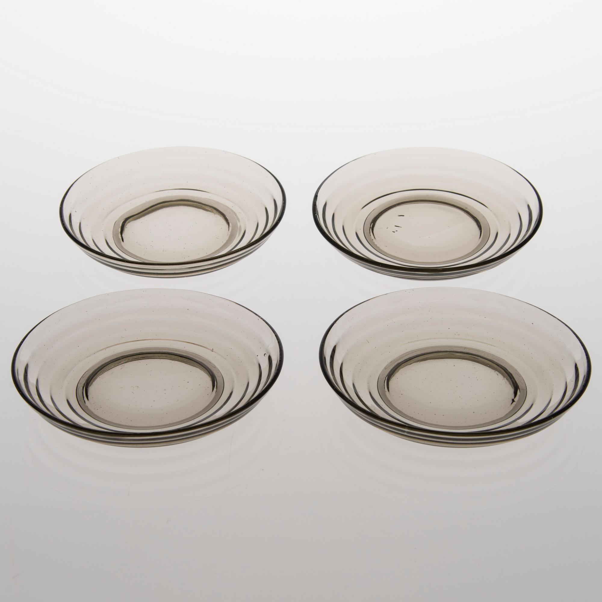 Pitcher, glasses, 8 pcs, plates 12 pcs and a bowl, 'Bölgeblick', Mid-20th Century .