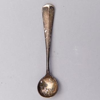 SALTKAR, ett par, silver, empire, Johan Tallberg (Lovisa 1807-1831). Vikt 192 g.