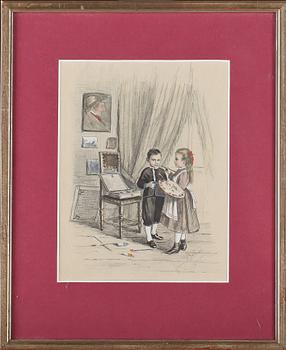 Jenny Nyström · JENNY NYSTRÖM, blandteknik, signerad och daterad 1875?.