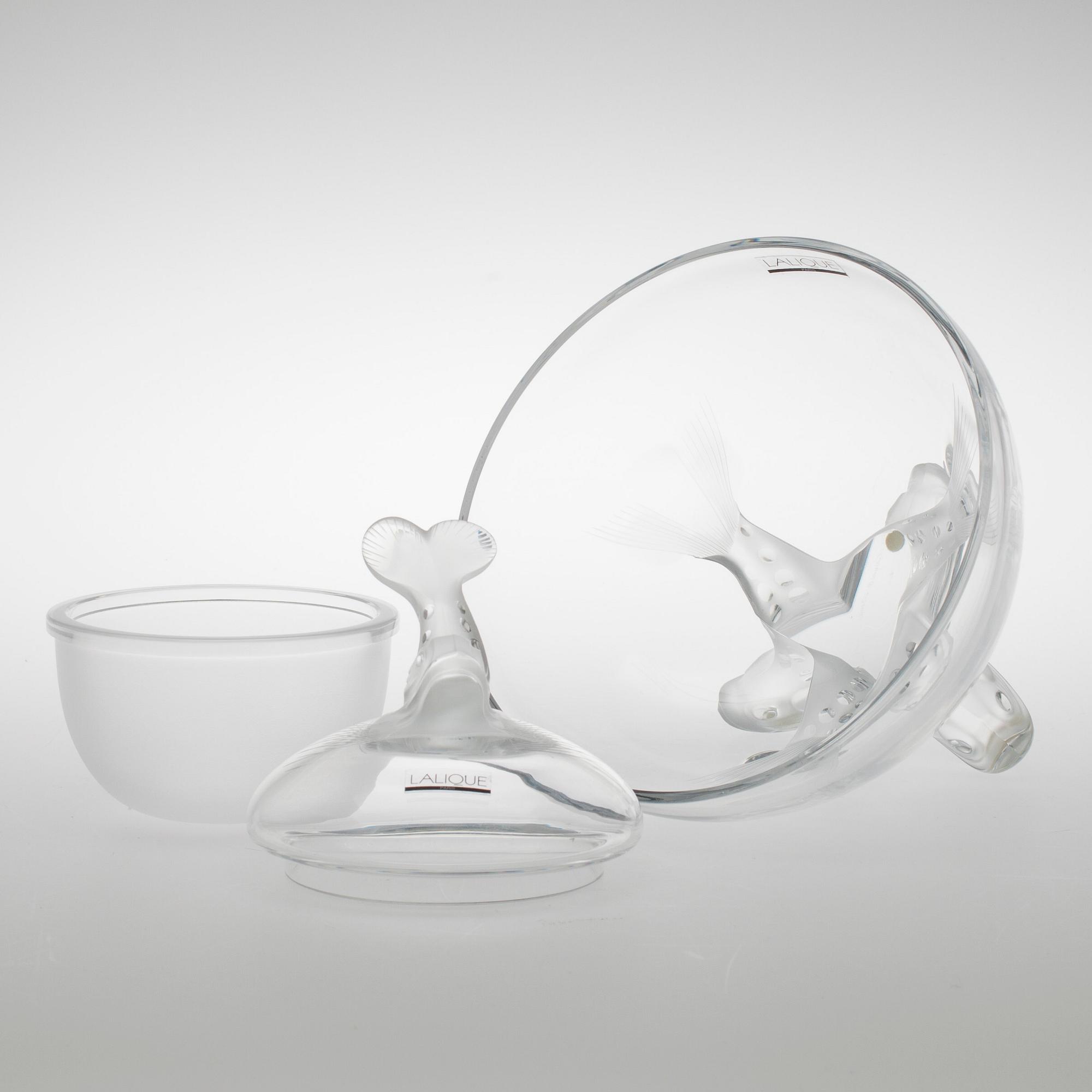 UPPSATSSKÅL, "Igor Bowl" kristall, etikettmärkt Lalique, Paris 1900-talets slut.