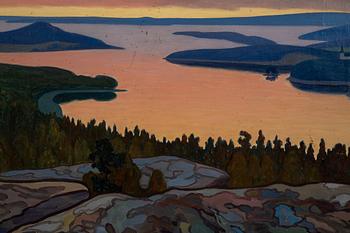 Hilding Werner, Motiv från Glafsfjorden, Värmland.