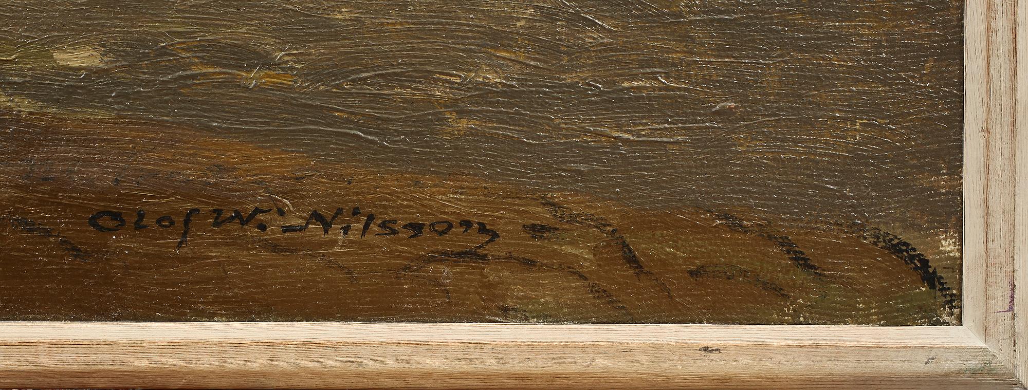 OLOF WALFRID NILSSON, olja på duk, sign.