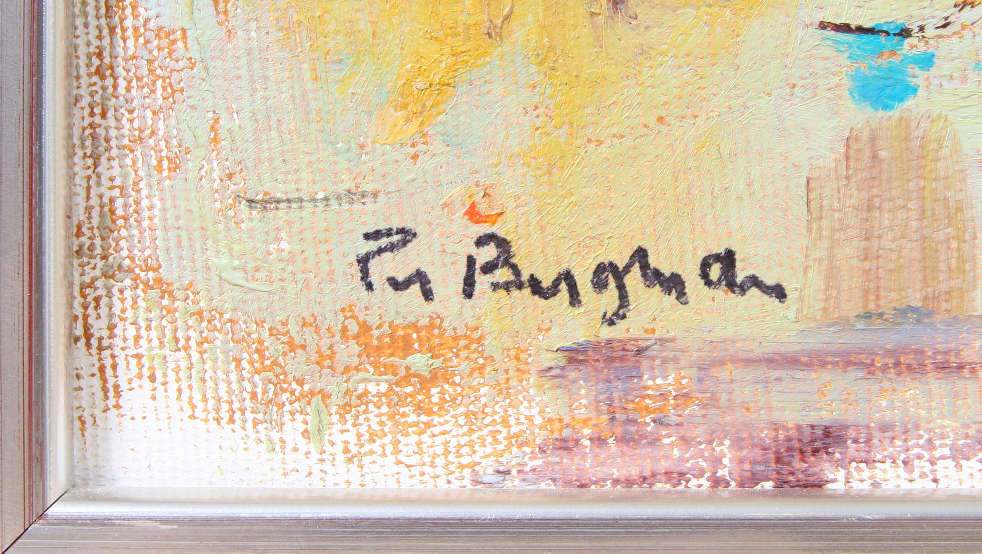 PER BERGMAN, olja på pannå, sign.