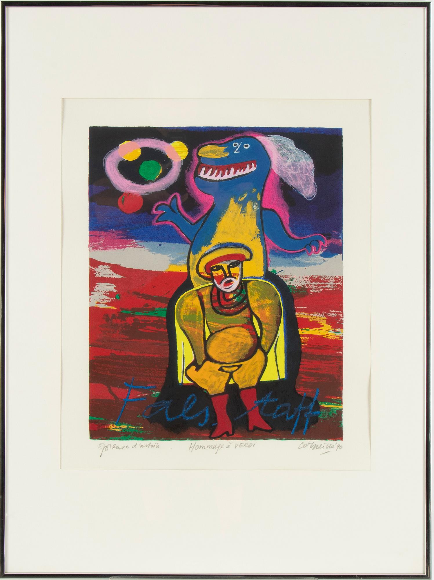 Beverloo Corneille, 12 silkscreen in colour, 1990, signed EA. "Hommage à Verdi".