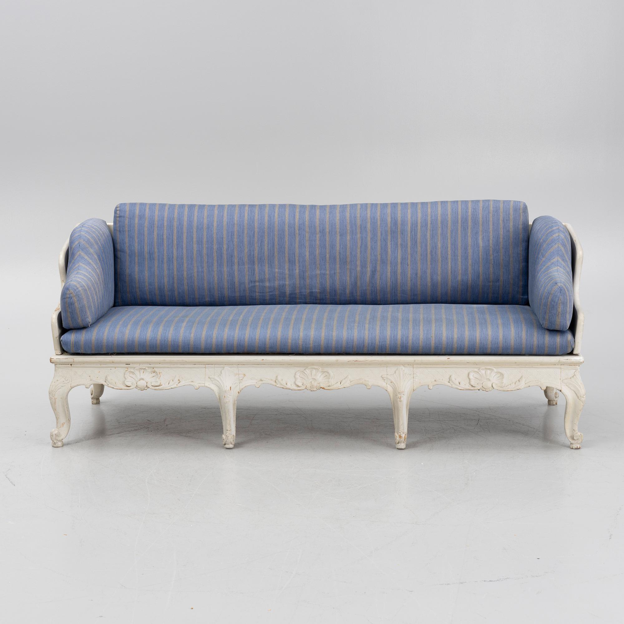 A Swedish Rococo-style sofa,  19th century.