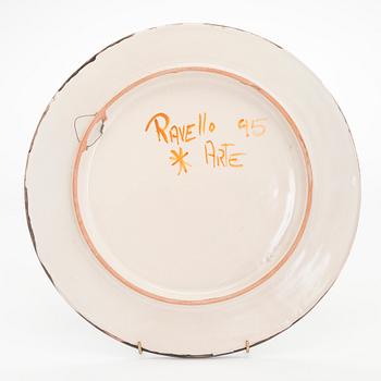 Marco Cecioni, A ceramic plate, signed M. Cecioni and dated -95.