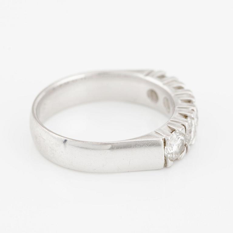 Ring, Schalins, half eternity, 18K white gold with brilliant-cut diamonds totalling approximately 1 ct.