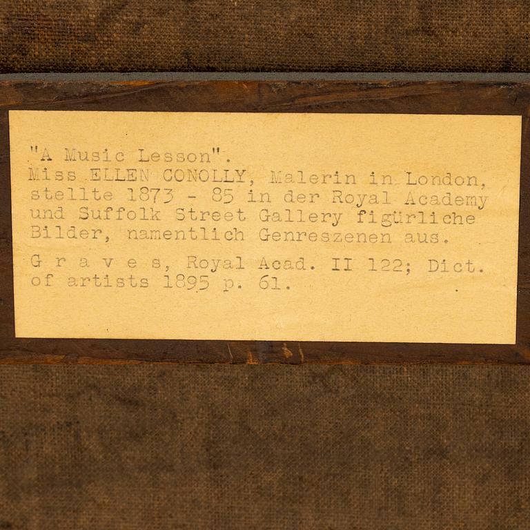 Ellen Conolly, olja på duk, signerad och daterad 1877.
