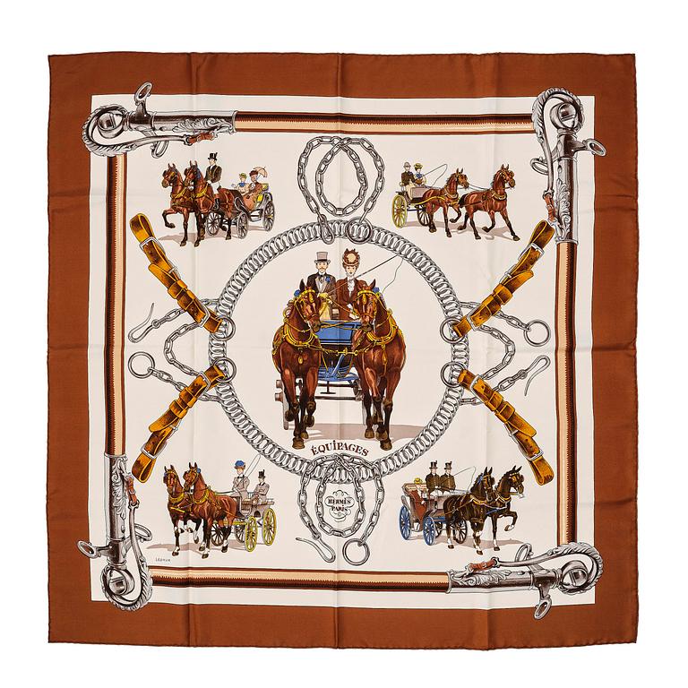 Hermès, scarf, “Equipages”.