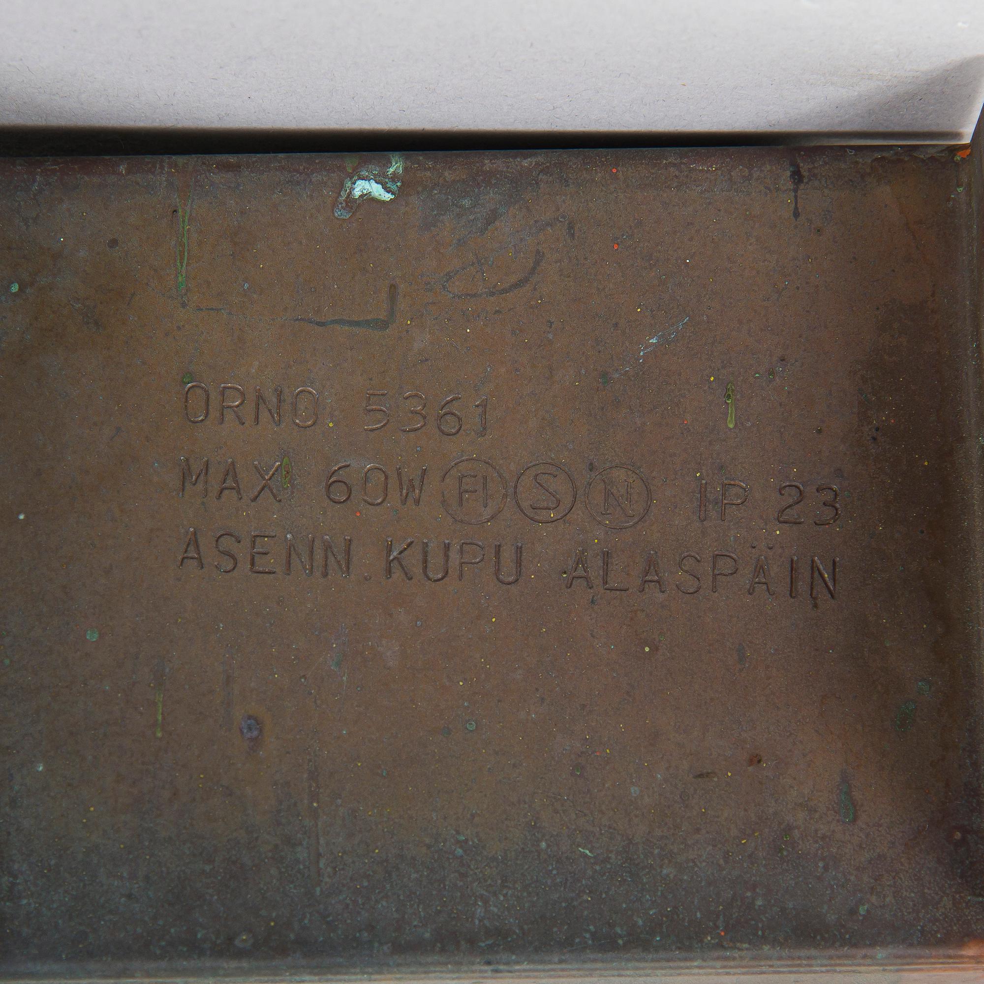 Lisa Johansson-Pape, vägglampor, 6 st, utebelysning, modell 17-037/5361, Stockmann Orno 1970-tal.