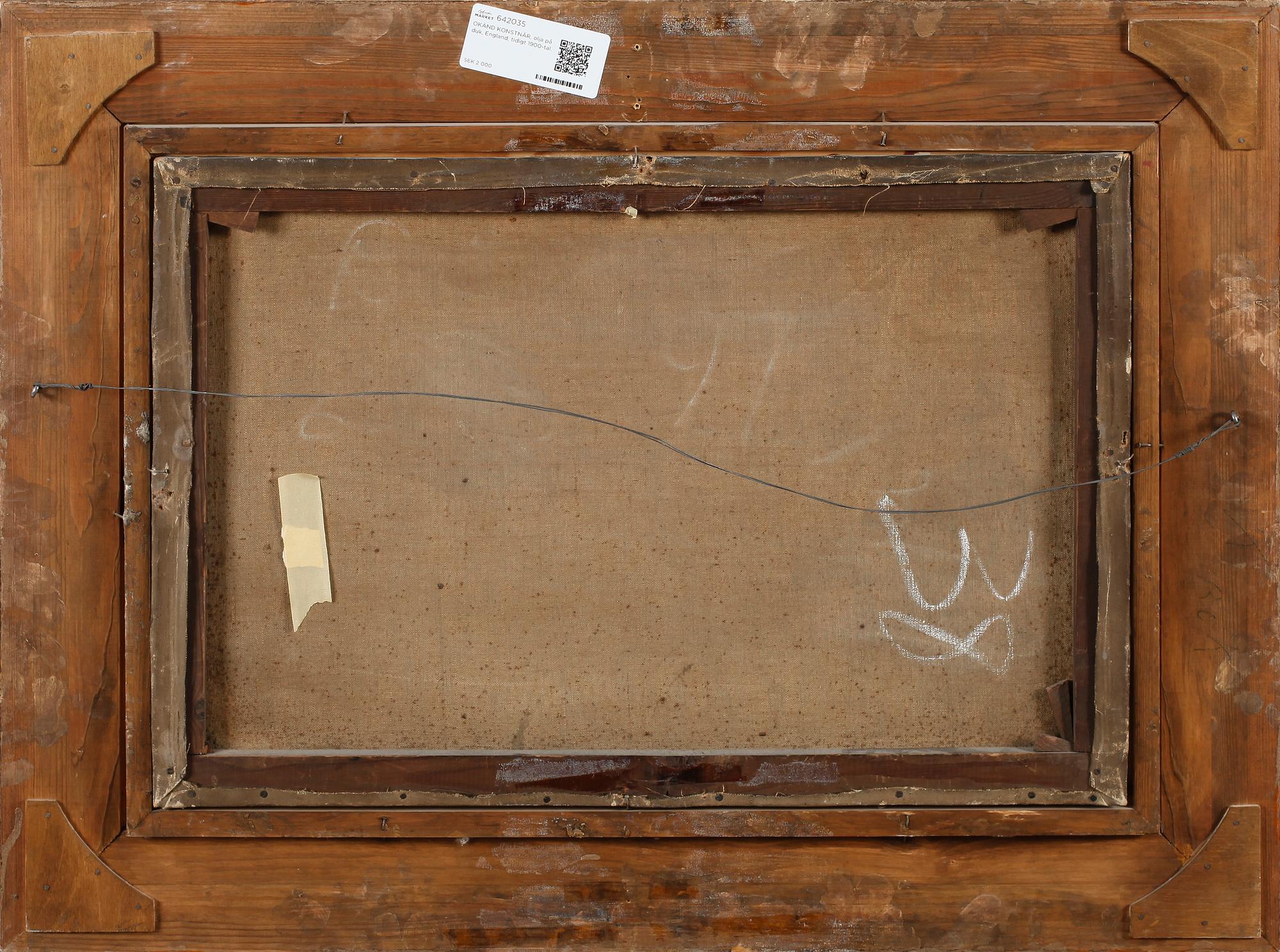 OKÄND KONSTNÄR, olja på duk, England, tidigt 1900-tal.