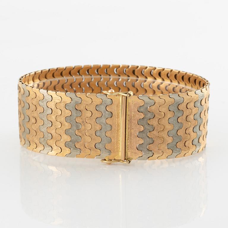 Bracelet, 18K three-colour gold, Italy.