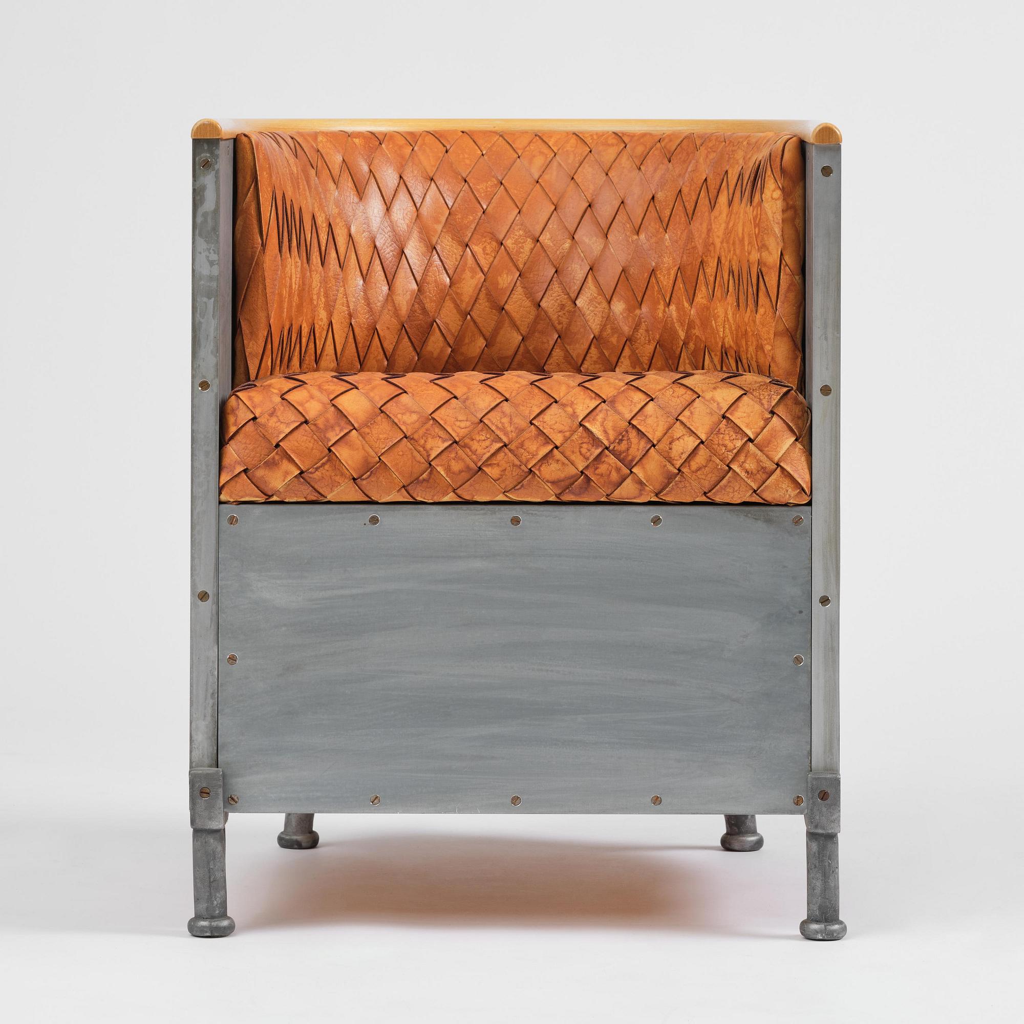 Mats Theselius, an "Aluminiumfåtölj" armchair, ed. 83/200, Källemo, Värnamo, post 1990.