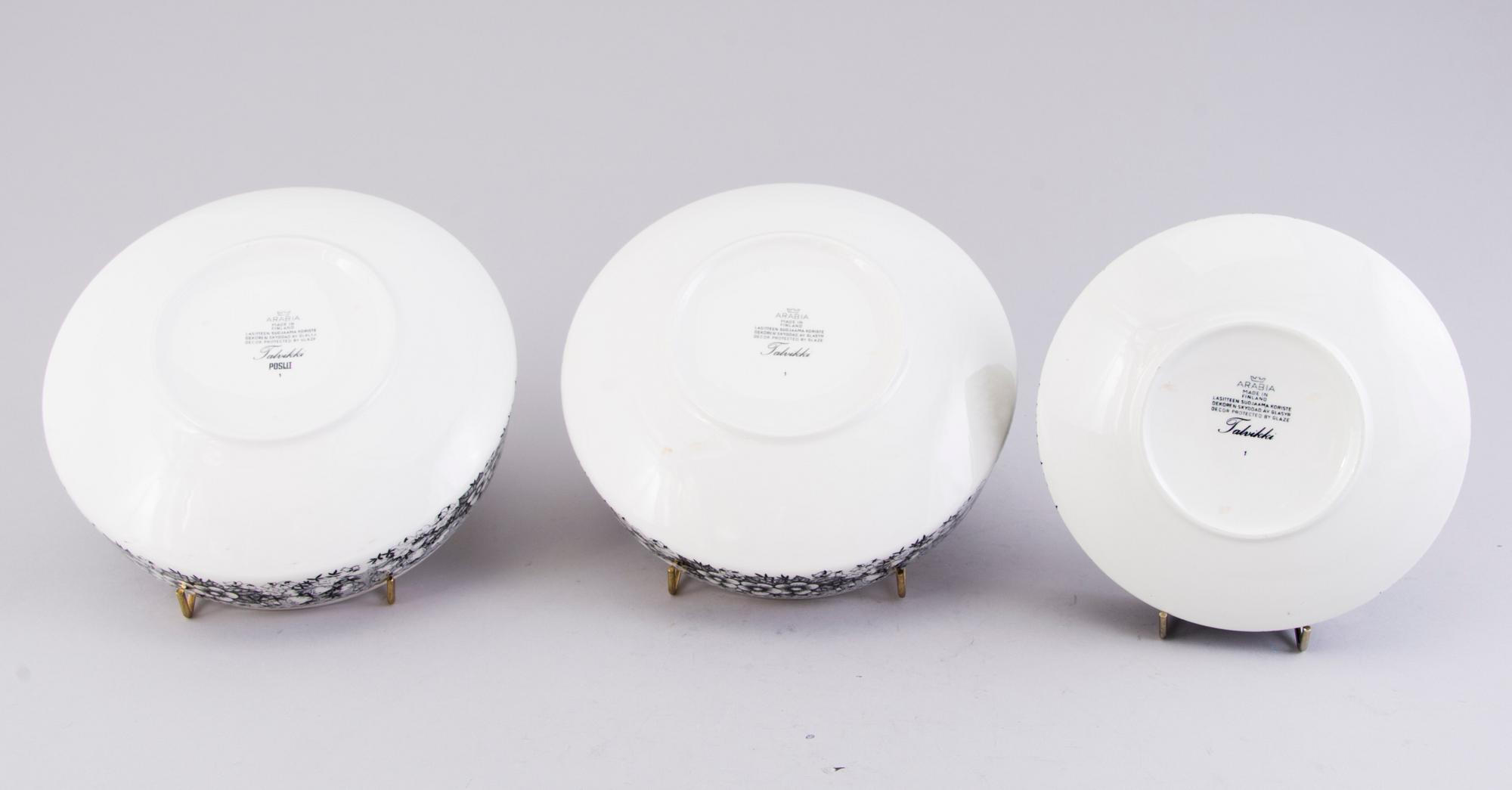 RICHARD LINDH, A 42-pcs set of Arabia dinnerware with 'Talvikki' decoration by Raija Uosikkinen, Finland 1964-1975.