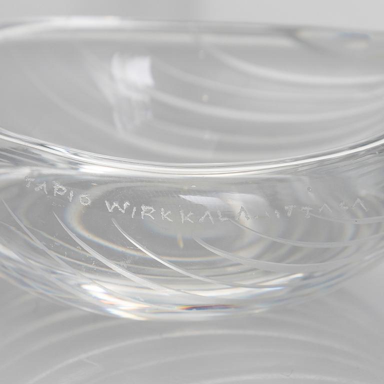 Tapio Wirkkala, A set of five glass vases / art glass objects, signed Tapio Wirkkala Iittala.