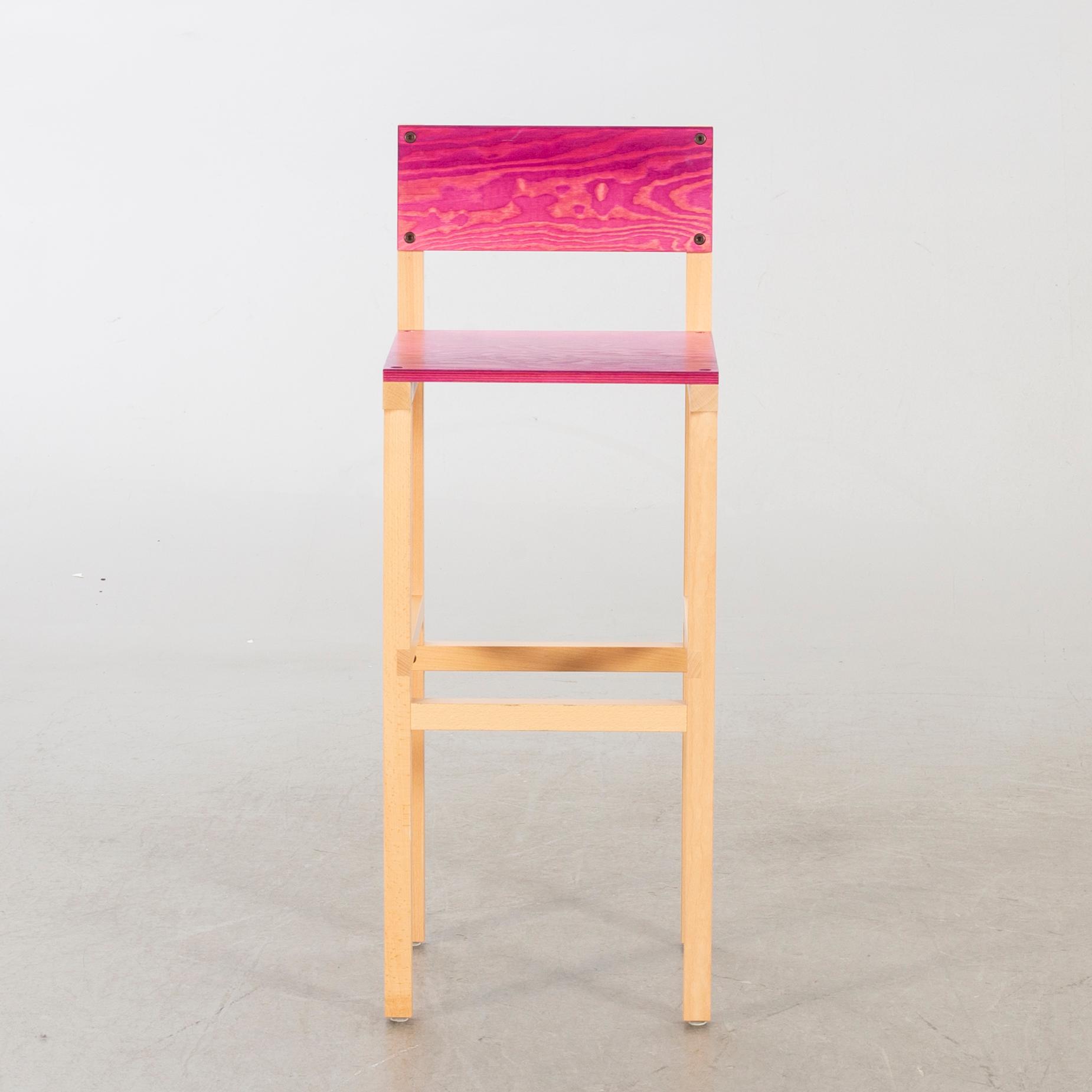 FREDRIK PAULSEN, "Röhsska"Designbaren,bar stool, Blå Station 2020, Bar stool 11/18.