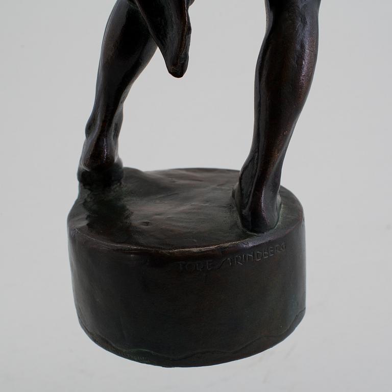 TORE STRINDBERG, bronze sculpture, signed. Height 25.5 cm.