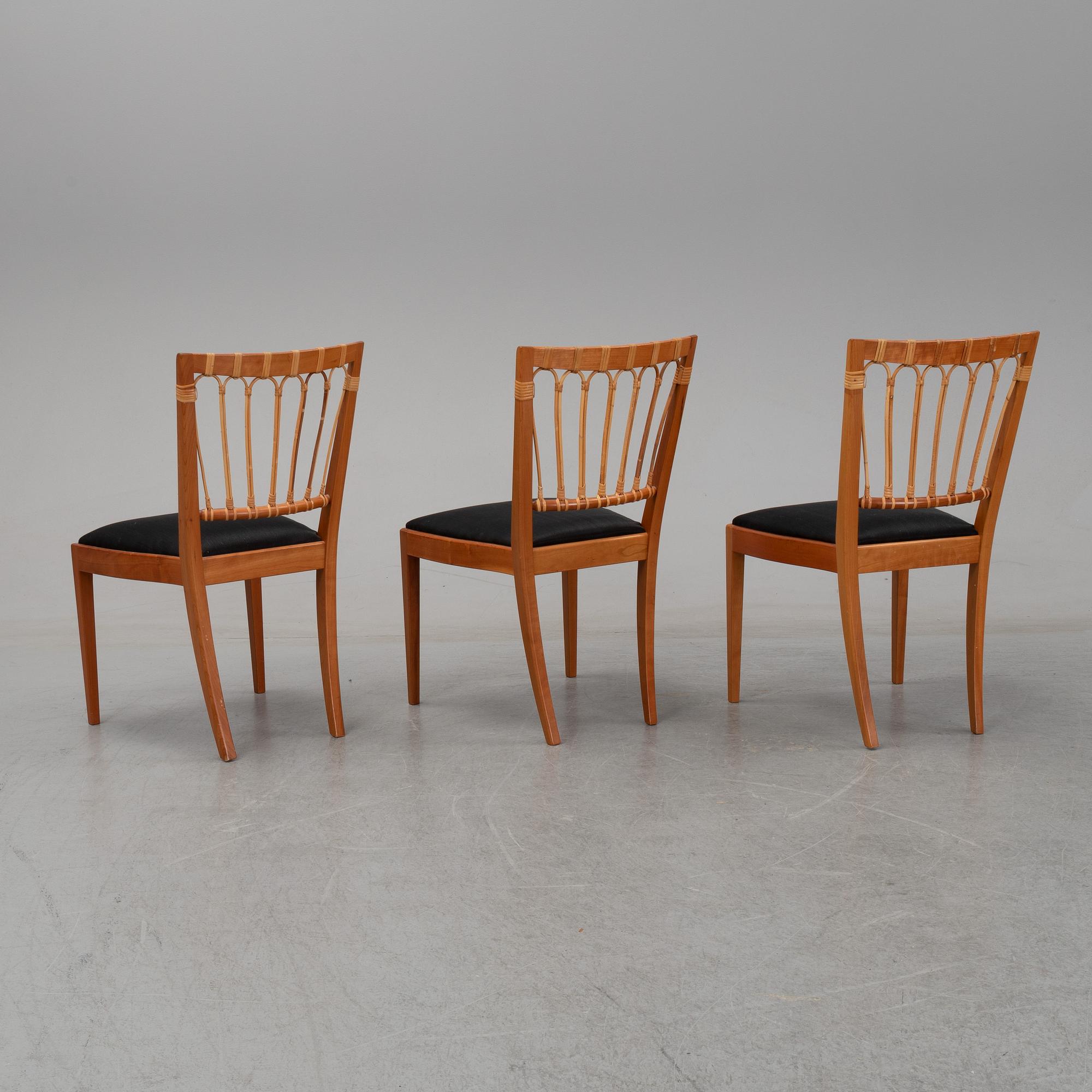 Josef Frank, stolar 6 st, modell 1165, Firma Svenskt Tenn.