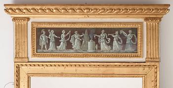 A late Gustavian late 18th century mirror.