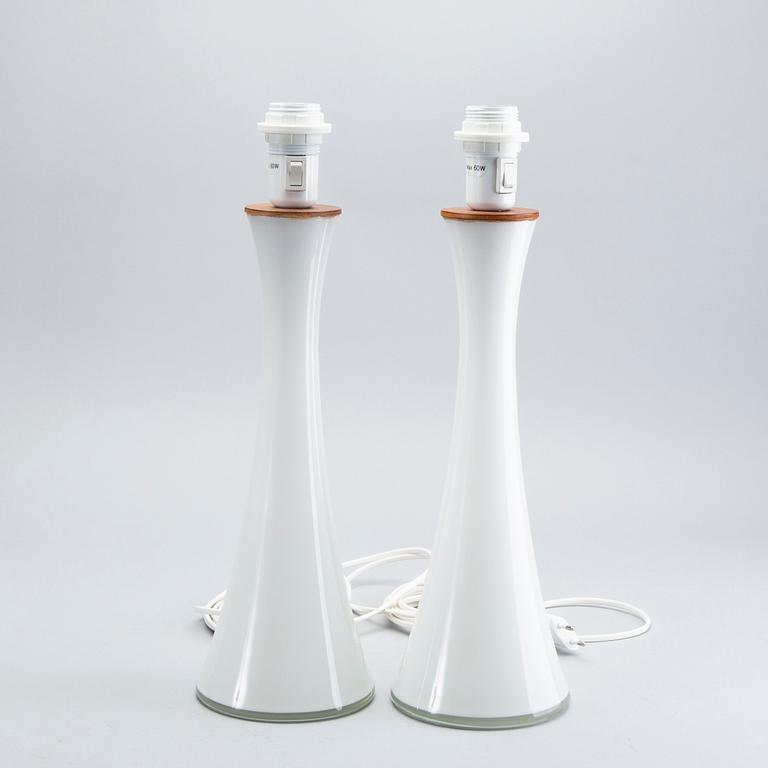 Bergboms, 2 pcs, table lamps, glass.