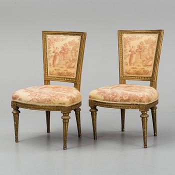 A pair of Gustavian chairs by Ephraim Ståhl (master in Stockholm 1794-1820).