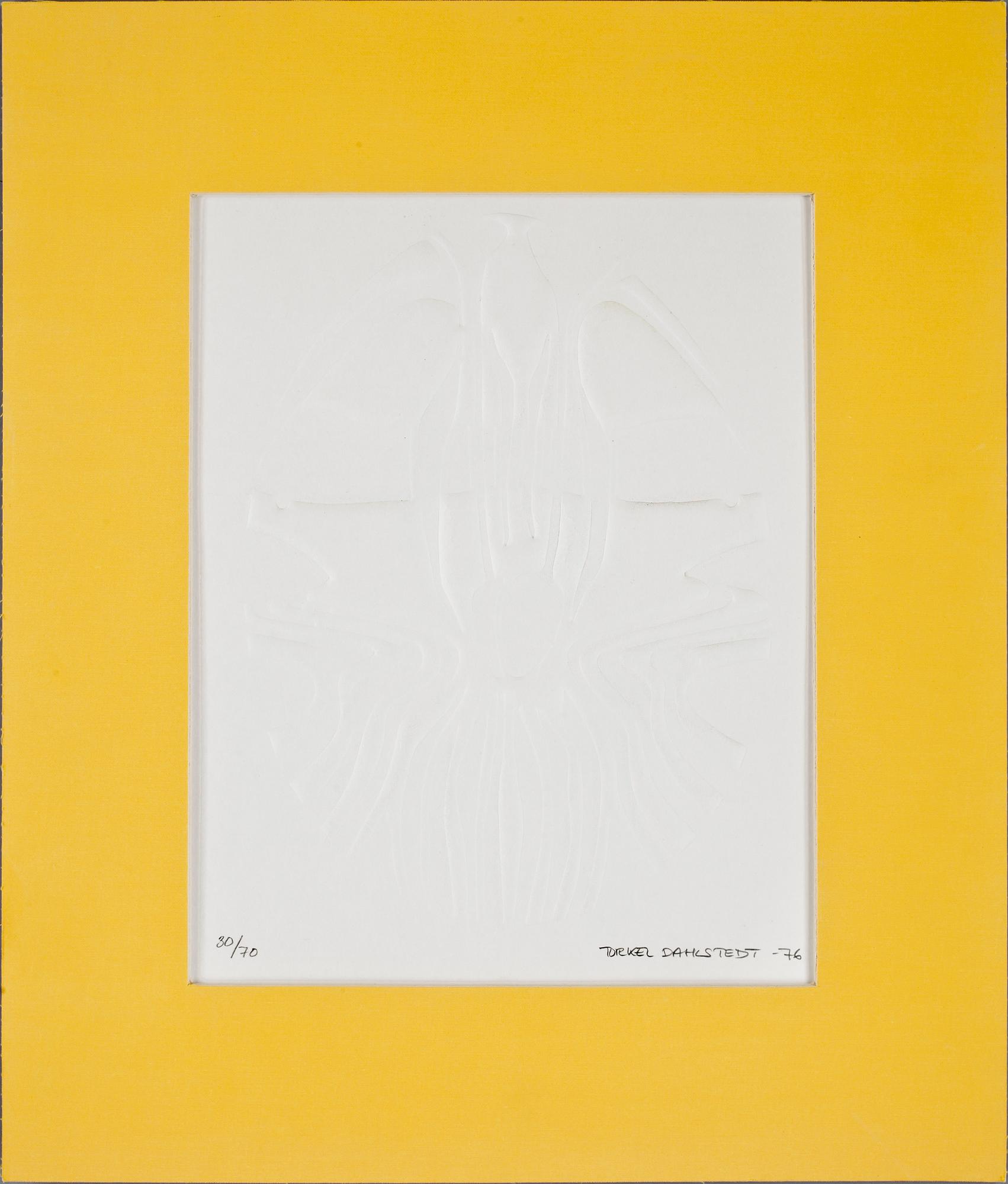 TORKEL DAHLSTEDT, reliefgravyrer 4 st. Sign o dat -76. Numr 30/70.