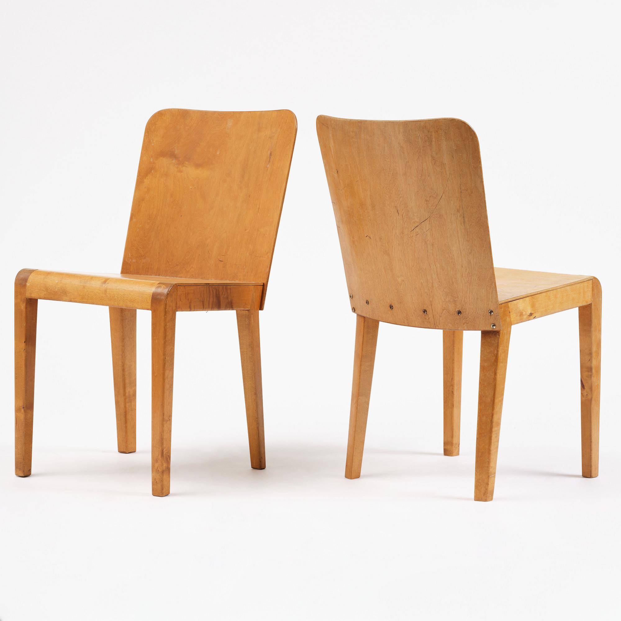 Swedish Modern, a set of four chairs, 1930s.