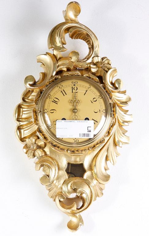 VÄGGPENDYL, rokokostil.