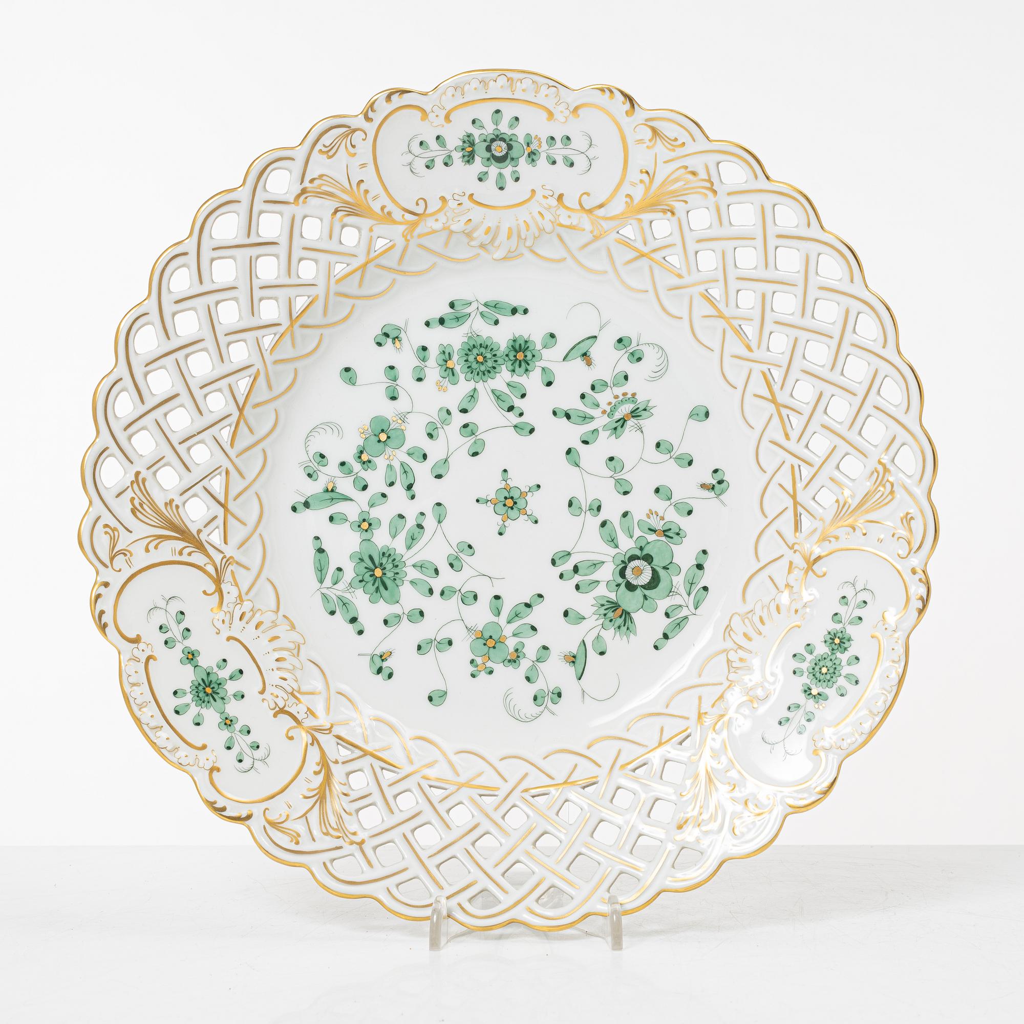 Meissen, servisdelar, 5 delar, tidigt 1900-tal.