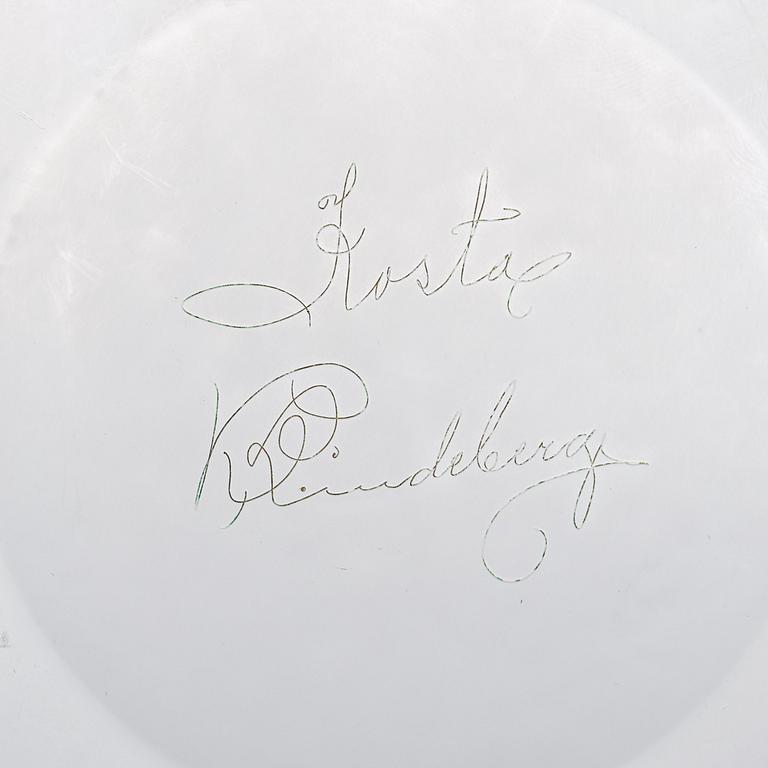 Karl Lindeberg, an Art Nouveau cameo glass bowl, Kosta.