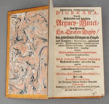 KENELM DIGBY, Medicina Experimentalis Digbaeana...Arznen-Mittel.., Frankfurt/Offenbach 1687.