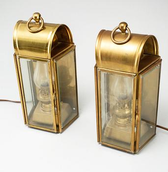 A pair of lanterns by C.M Hammar Göteborg, first half of the 20th century.