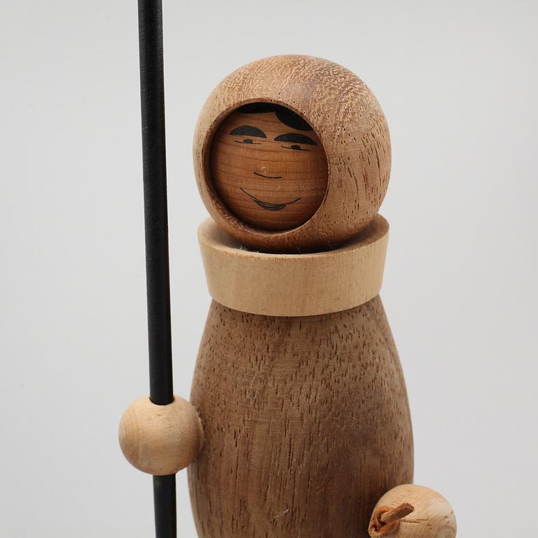 A wooden sculpture, designed by Arne Tjomsland, made by Hiorth og Østlyngen, approx 1955-57.