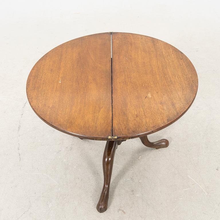 An English Queen Anne mahogany folding table 18th century.
