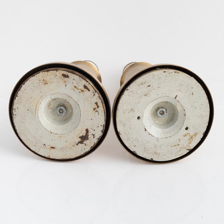 Bertil Brisborg, oil lamps, 1 pair, model "2036", Nordiska Kompaniet, 1950s.