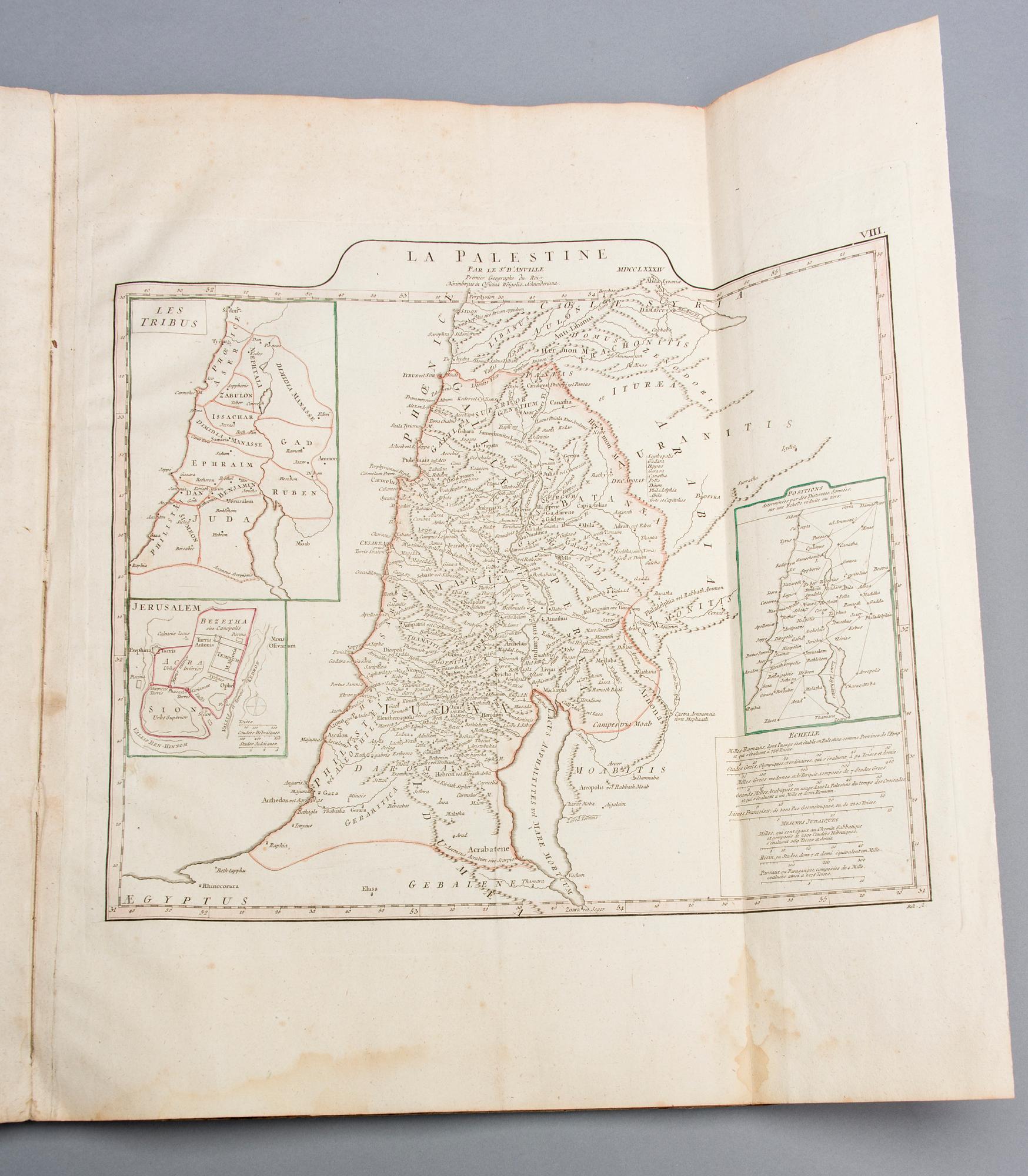 ATLAS, Antiqvvs Danvillianvs Conspectvs Tabvlarvm Geographicarvm, Norimbergae 1784.