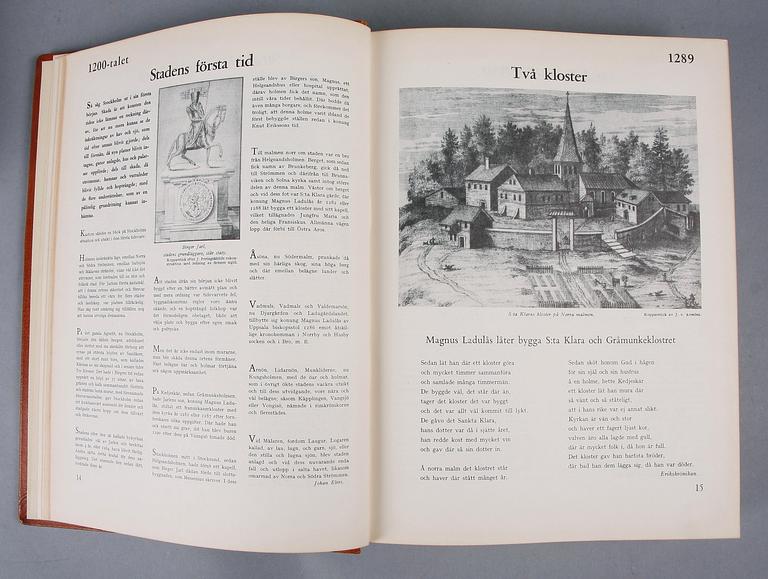 BÖCKER, 2 st, "Storstockholms Villastäder" och "Stockholm genom sju sekler", 1942 resp 1951.