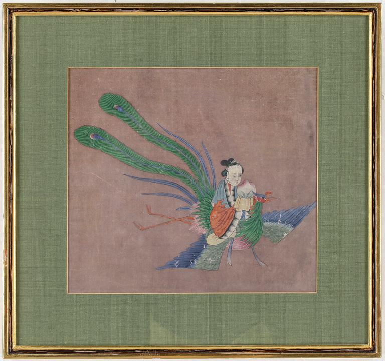 SIDENMÅLNING, Kina 1800-tal.