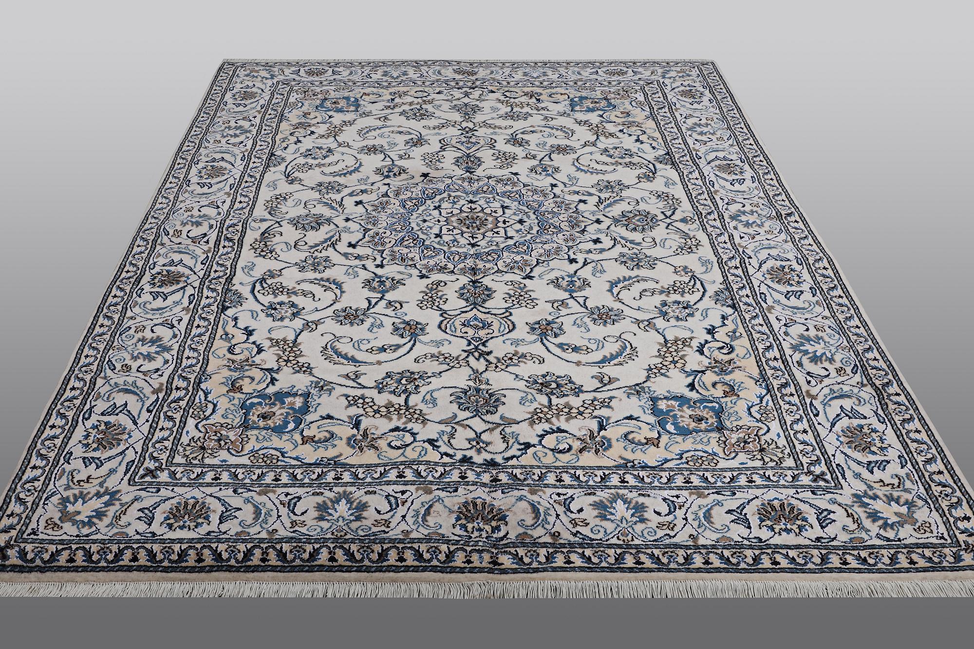 A carpet, Nain, parrt silk, ca 287 x 200 cm.