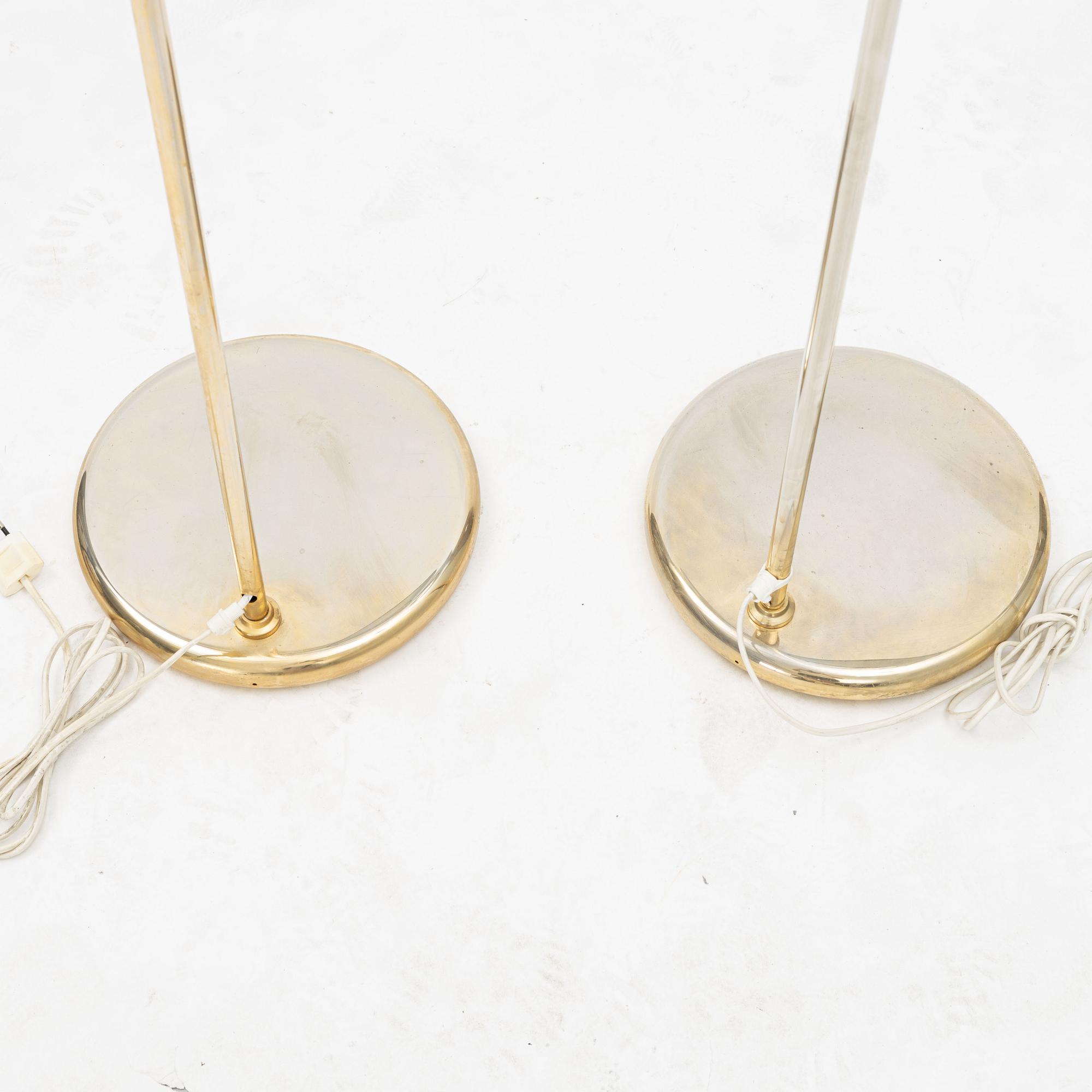 Floor lamps, a pair, Reijmyre armaturfabrik, second half of the 20th century.