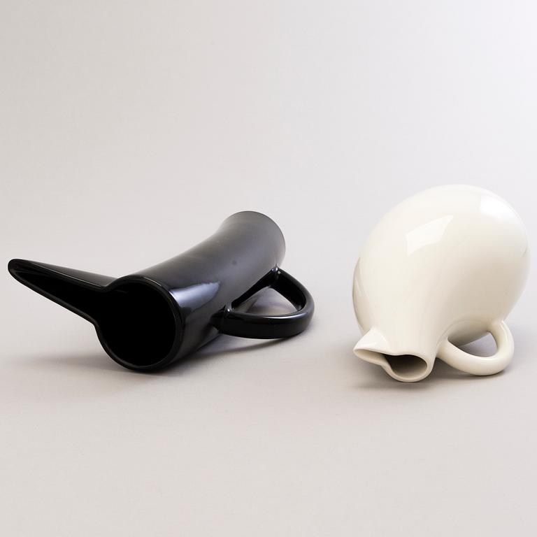 KATI TUOMINEN-NIITTYLÄ. Two Ceramic 'Storybirds' Jugs by Arabia, Finland.