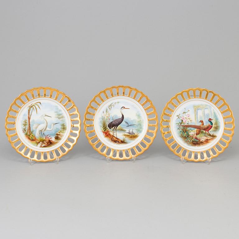 a set of six porseline plates by Rörstrand, late 19th century.