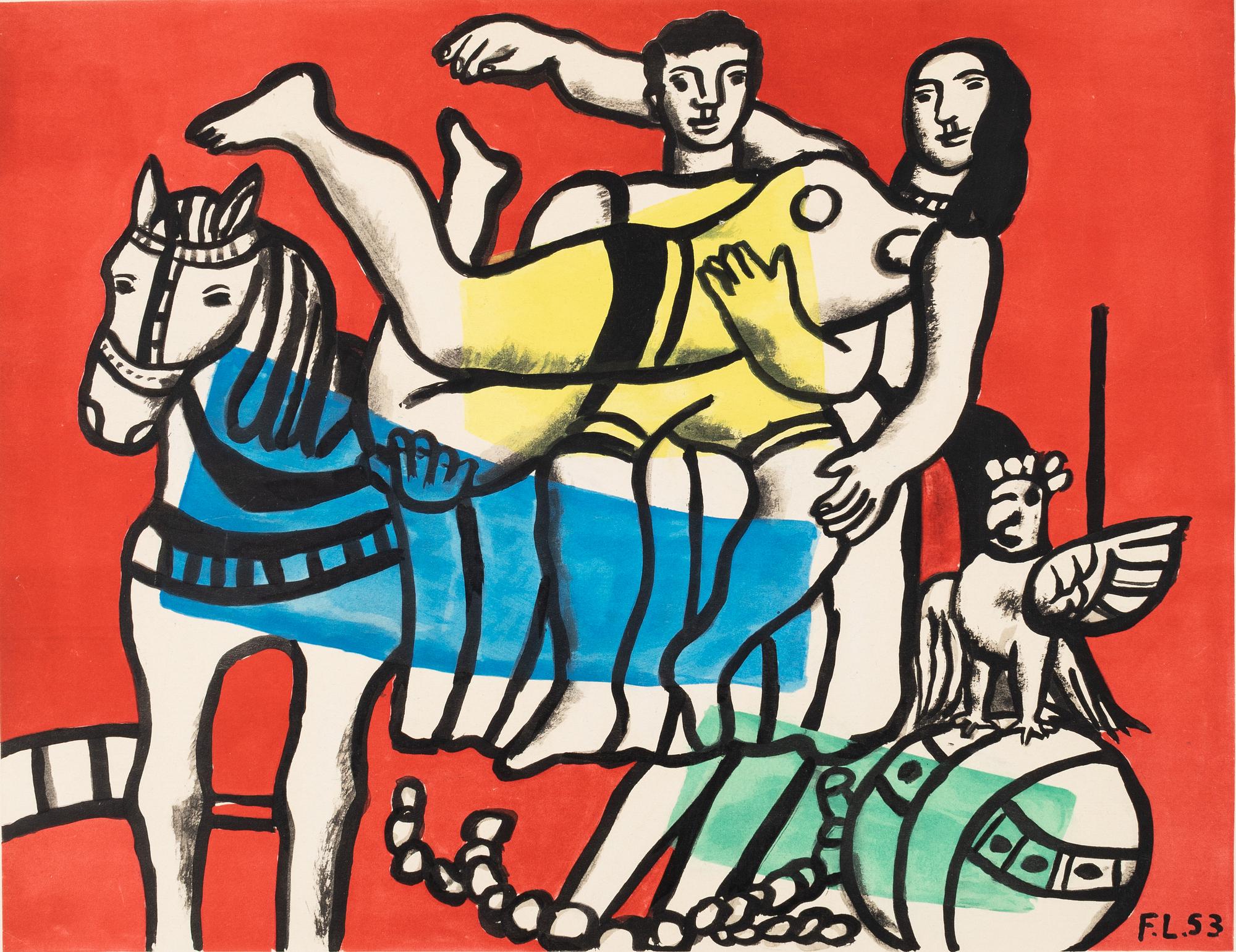 Fernand Léger, efter, färglitografi, 1953, signerad 95/285.