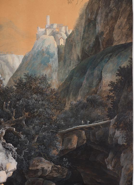 Louis Belanger, "Veu du pont de Grezin sur de Rhone".