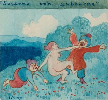 Ivar Arosenius, ”Susanna och gubbarne” (Susanna and the Elders).