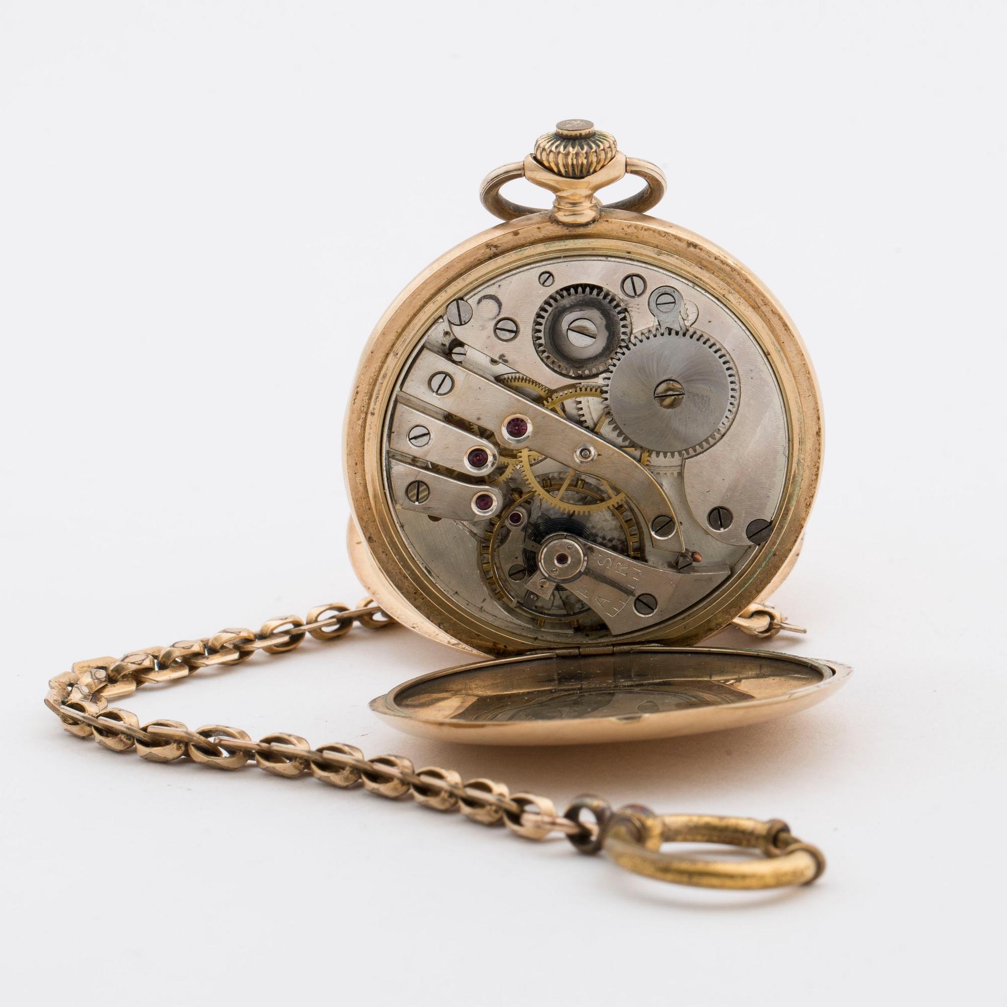 POCKET WATCH, hunting case, 49 mm,