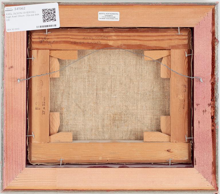 AXEL OLSON (SVERIGE), Sign Axel Olson. Oil on canvas.