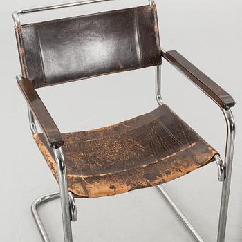 MARCEL BREUER, a pair of "B34" Thonet armchair.